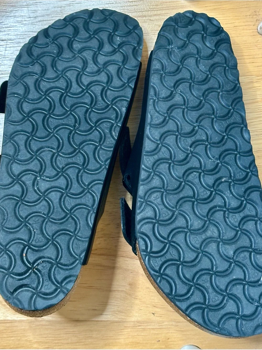 Birkenstock Black Two-Strap Buckle Sandals
